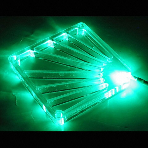 SUNBEAMTECH 그린 LED FAN GRILL(80mm) LFG-F-G APACHI