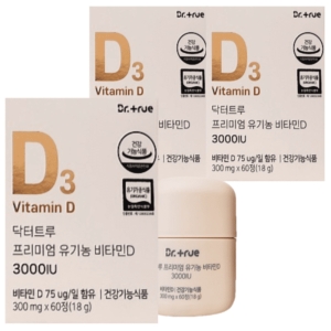 프리미엄 유기농 비타민D 3000IU 300mg 60정