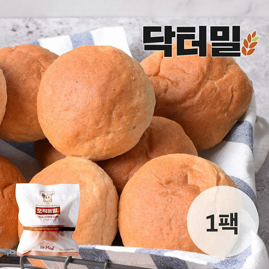 빅터컴퍼니 닥터밀 오직통밀 모닝빵 70g (1개)