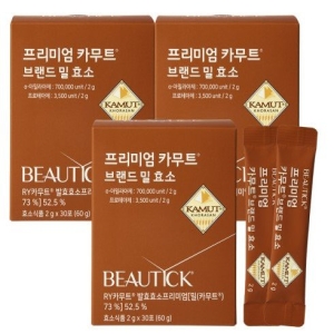 GNC 뷰틱 프리미엄 카무트 브랜드 밀 효소 30포 (3개)_이미지