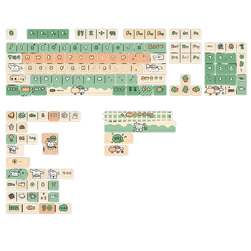 Soulcat 고함량 PBT 염료승화 영문 키캡 141키 워킹퍼피
