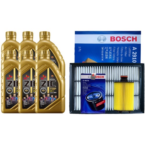 SK엔무브 지크 탑 5W30 6L + 보쉬필터 쌍용 더뉴 코란도 스포츠 2.2 디젤