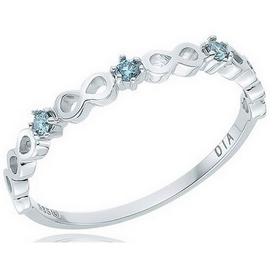 Blue L-Diamond 엔드리스 14K 반지 LRF22052D