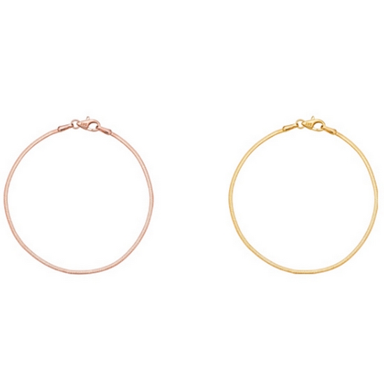 모아르 18K 팔찌 금팔찌 스네이크 체인 (소)_이미지