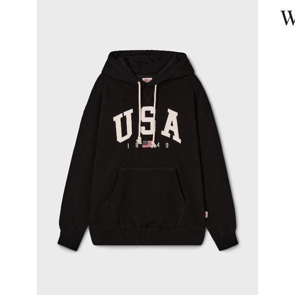 후아유 USA 로고 기모 후드티 WHMHF4T91U 463727