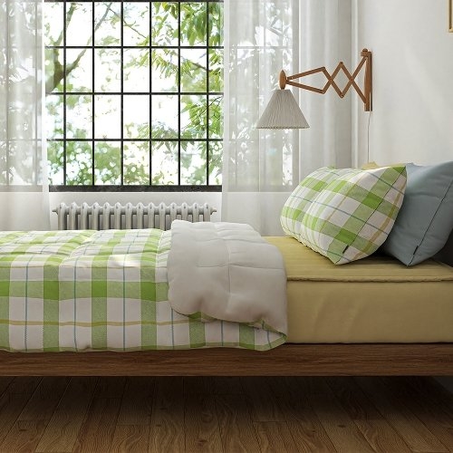 평안 아망떼 마인드 그린티 먼지없는 사계절 차렵이불 베개세트 (퀸 Q)