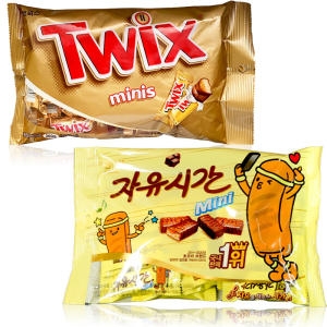 미니 자유시간 180g + 트윅스 260g 초코바