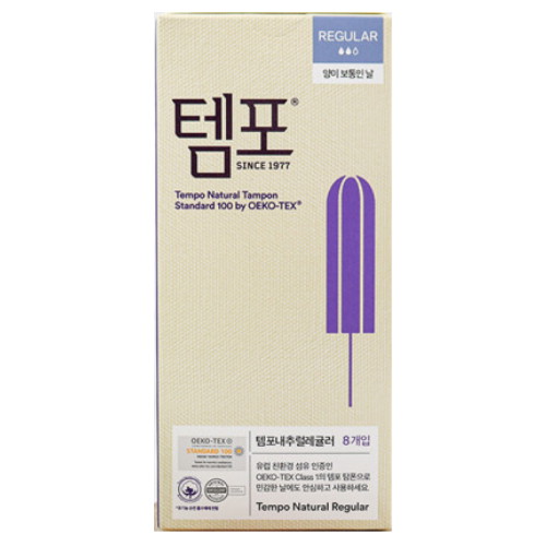 템포 내추럴 레귤러 8개[7팩(56개)]