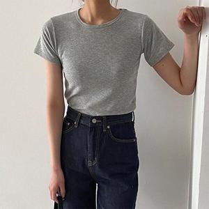 셀러허브 VY 여자 라운드넥 버건디 반팔티_WT31202