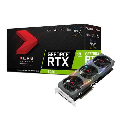 PNY XLR8 지포스 RTX 3080 EPIC-X RGB M D6X 10GB