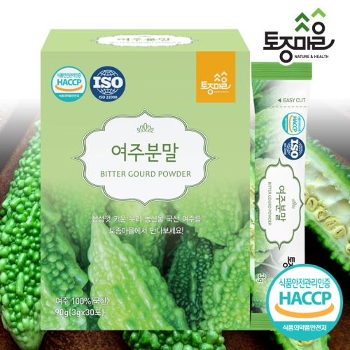 토종마을 HACCP인증 국산 여주분말 30스틱  3gx30포