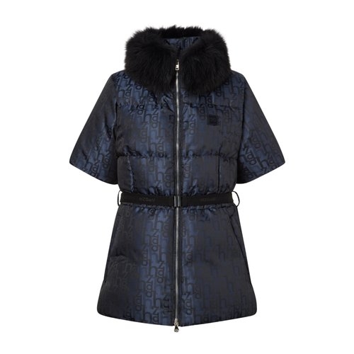 헤지스레이디스 골프 골프 여성 네이비 여성 중량 스윙 구스다운 반팔 점퍼 HWJU4D713N2_이미지