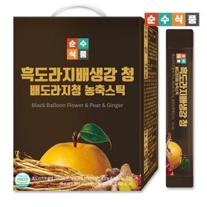 순수식품 흑도라지 배 생강청 스틱 10ml 100포 (1개)_이미지