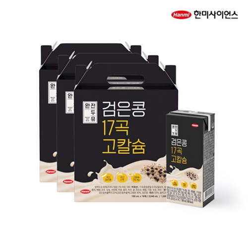 한미 완전두유 검은콩 17곡 고칼슘 190ml (48개)