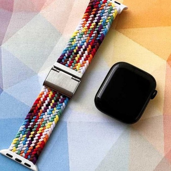 폰트리 힐링쉴드 애플워치 버클 브레이드 솔로루프 스트랩 BB시리즈 (레인보우) (38mm/40mm/41mm)_이미지