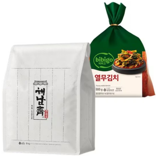 CJ제일제당 해남재 포기배추김치 8kg + 비비고 열무김치 900g (1개)