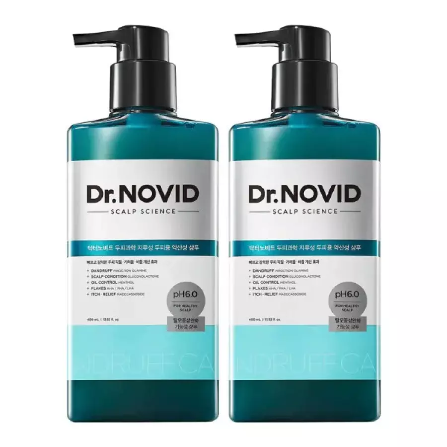닥터노비드 두피과학 지루성 두피용 약산성 샴푸 400ml (2개)_이미지