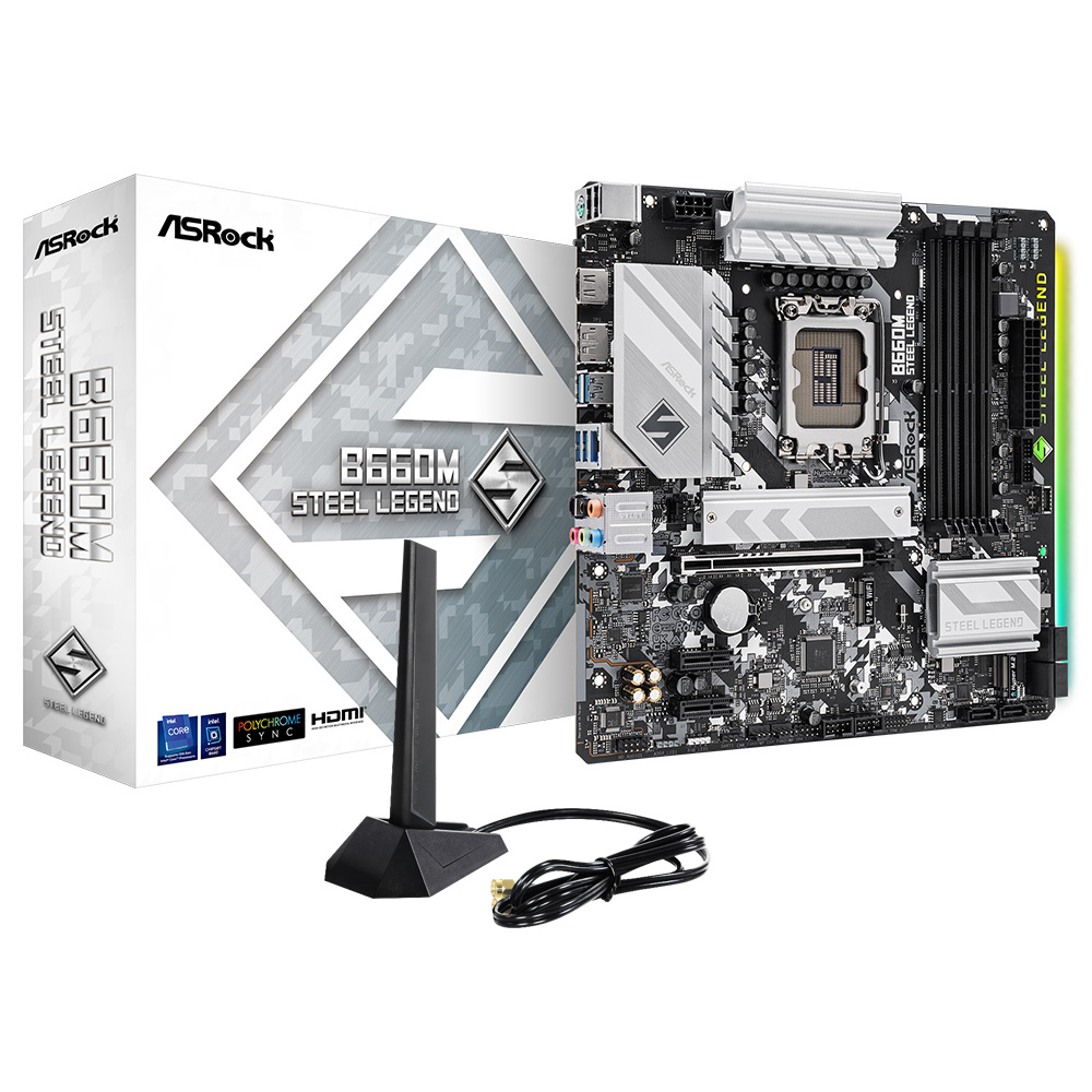 ASRock B660M 스틸레전드 D4 + WiFi6E 모듈 패키지 에즈윈_이미지