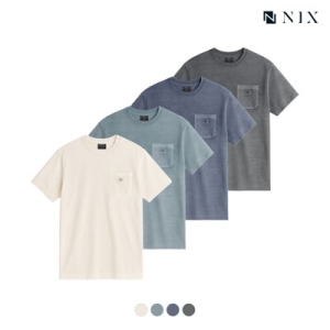 케이브랜즈 닉스 유니 16S싱글 와펜 피그먼트다잉 티셔츠 오버핏 FNRMCTR751P L 라이트블루 L