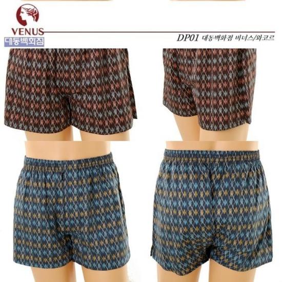 비너스 DP01 면100 아가일체크나염트렁크 MP1851D