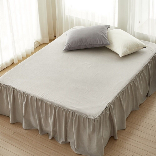 샤이닝홈 샤르르 샤를 피그먼트 워싱 매트리스커버 침대 스커트 (킹 K)_이미지