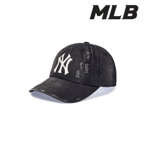 MLB 빈티지 데미지 데님 언스트럭쳐 볼캡 3ACPB195N-50BKS_이미지