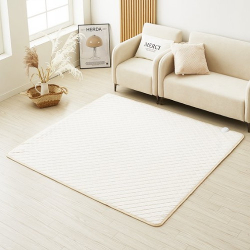 한일좋은자리 소프트 극세사 베이지 탄소매트 (슈퍼킹, 230x200cm)_이미지