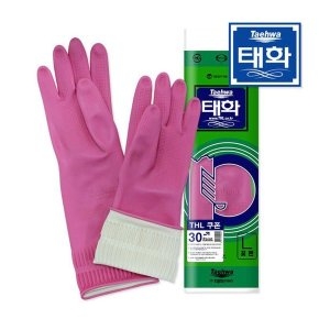 꽃밴 L 고무장갑 천연 생고무 조리 설겆이장갑 W9C91F0