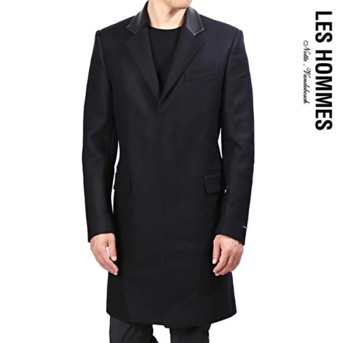 레스옴므 LHB100A LB100A 9000 레더 카라 싱글 클래식 코트 148184390_이미지