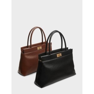 찰스앤키스 토트백 숄더백 서류가방 버클 출근 빅사이즈 CK2-30671761 블랙 데일리 통근 캐주얼 프라임