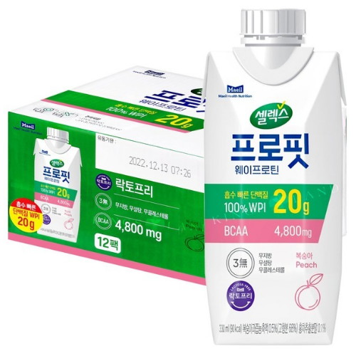 셀렉스 프로핏 웨이 프로틴 복숭아 330ml (48개)_이미지