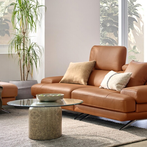 자코모 누사두아 기능성 슈렁큰 천연가죽 소파 3인용 (스툴별도)_이미지