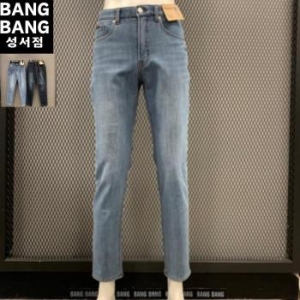 뱅뱅 HC04 겨울 남성 융기모 밑위긴 스판 청바지 밍크보아본딩 따뜻 인밴드 레귤 S24199309