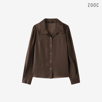 ZOOC 와이드카라 퍼프소매 포인트 블라우스 BR_V264MSC942_이미지