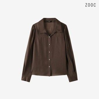 ZOOC 와이드카라 <b>퍼프</b>소매 포인트 <b>블라우스</b> BR_V264MSC942