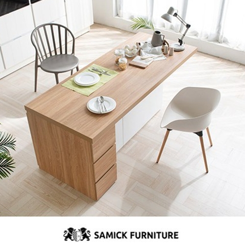 삼익가구 유로 서랍형 아일랜드식탁 1800 (의자별도)_이미지