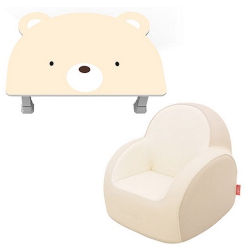 아이앤에스 뒹굴러 가죽 소파 1인용+리코 테이블