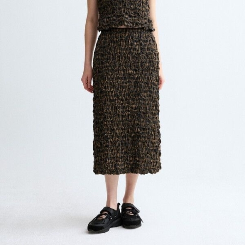 최초가 149000원 체크 자수 H라인 스커트_LPSKW025001