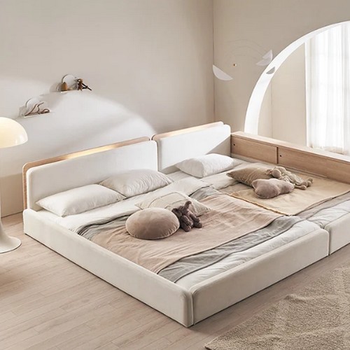 장인가구 하랑 패브릭 데이베드 LED침대 SS (12T낮은본넬)_이미지