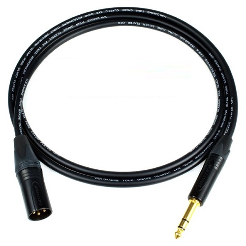 Van Damme XKE StarQuad XLR(M) to 55TRS 골드 마이크 케이블 (2m)