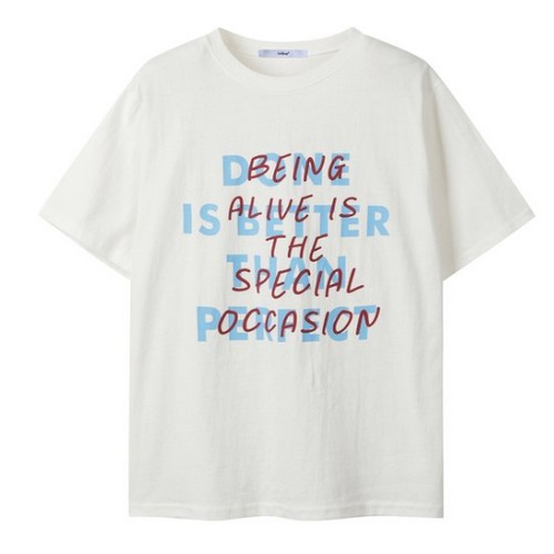 르샵 여성 더블 레터링 반팔 티셔츠 BQ4TS008A