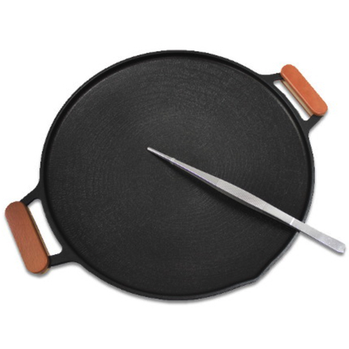 키친아트 금상첨화 IH 티타늄코팅 그리들팬 + 집게 + 손잡이 + 가방 (36cm)_이미지