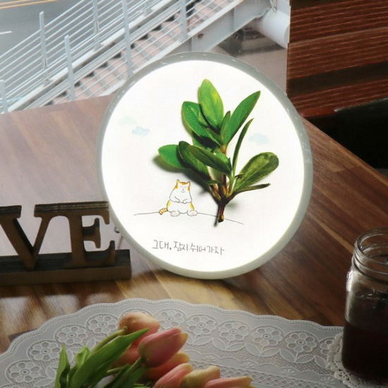 꾸밈 LED 잠시쉬자용 액자 무드등 25cm_이미지