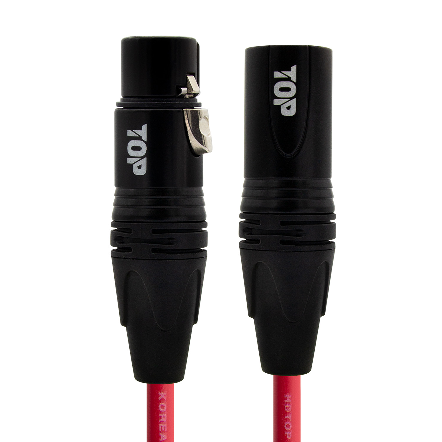탑라인에이치디 HDTOP XLR 암수 마이크 연장 케이블 블랙레드 (20m, HT-TP5901)_이미지
