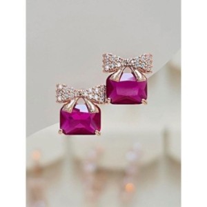 볼라레 세이브존03 볼칸 사각루비 은침귀걸이 AGSSS1674A_이미지