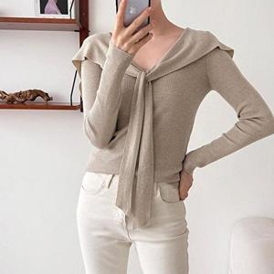 셀러허브 패션 VY 여자 딥브이 세라카라 울 니트_WT33092