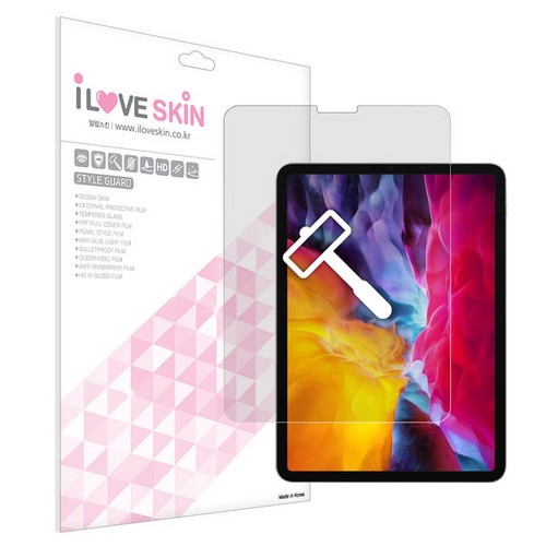 알럽스킨 iPad Air 4세대 강화유리 액정보호필름 (액정 1매+후면 1매)_이미지