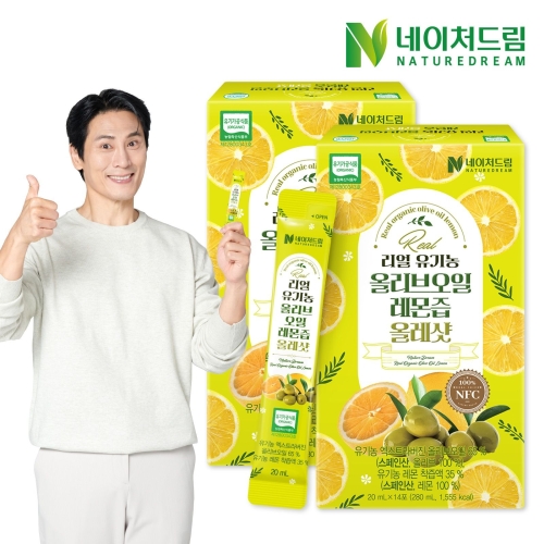 네이처드림 유기농 올리브오일 레몬즙 올레샷 280ml(20mlx14입) (2개)_이미지