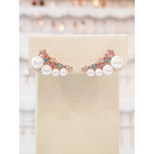 세이브존01 40대여자생일선물 화사한 큐빅 진주 귀걸이 spe877 S16207772