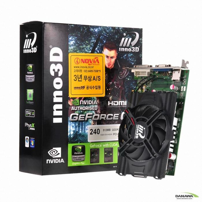 INNO3D ������ GT240 HDMI D3 512MB